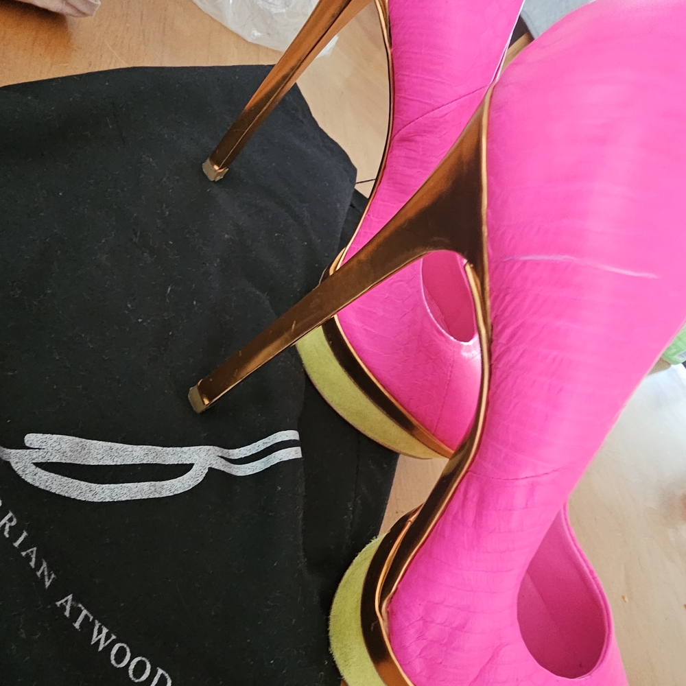 Brian Atwood Pink High Heels - Picture 5 of 6